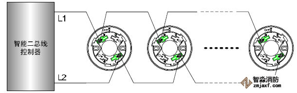 JTY-GD-930 型點型光電感煙火災探測器接線