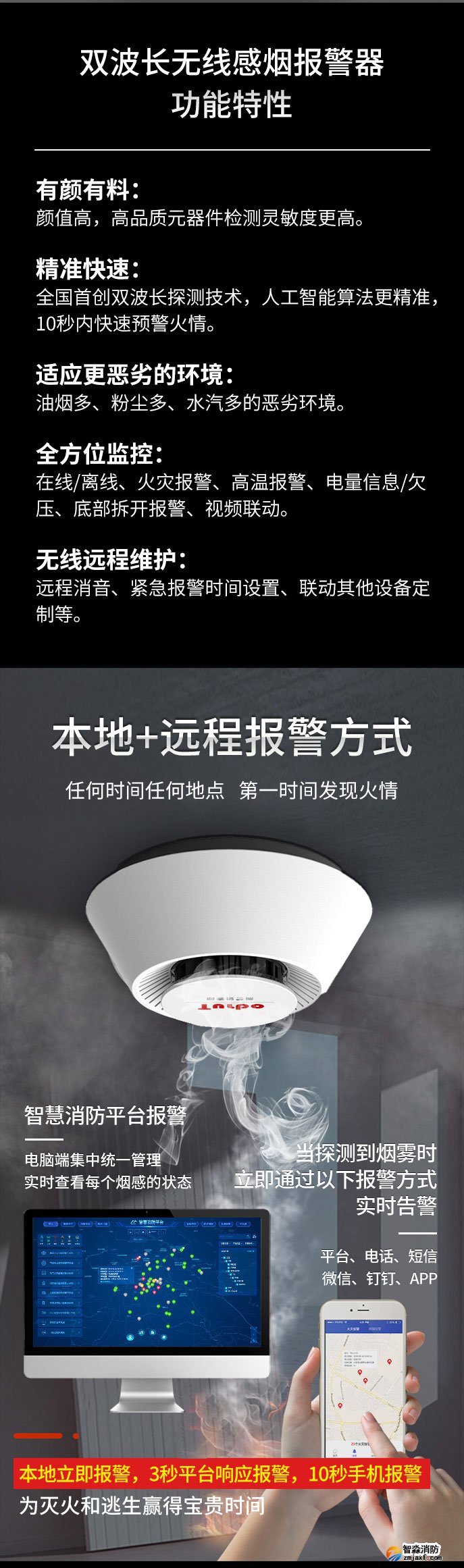 JTY-GD-TCN2010 獨(dú)立式光電感煙火災(zāi)探測報(bào)警器型